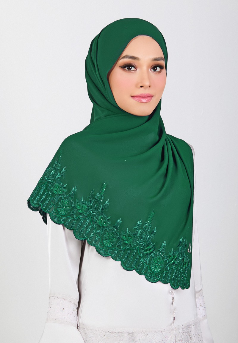 SHAWL MARHAYNE PLAIN EMBROIDERY DIAMOND