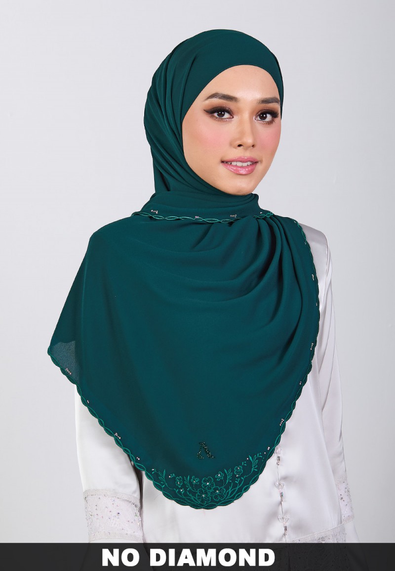 SHAWL BLOOMARIA PLAIN EMBROIDERY