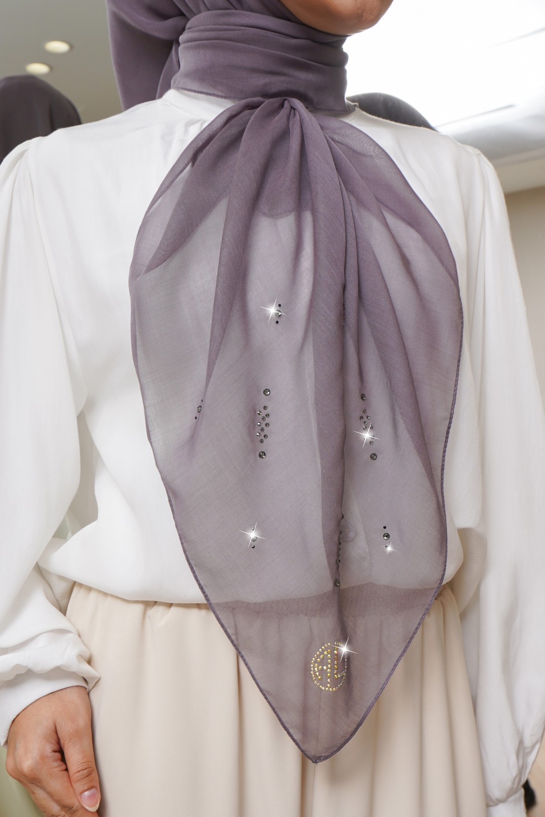 SQUARE AYLA VOILE PLAIN DIAMOND