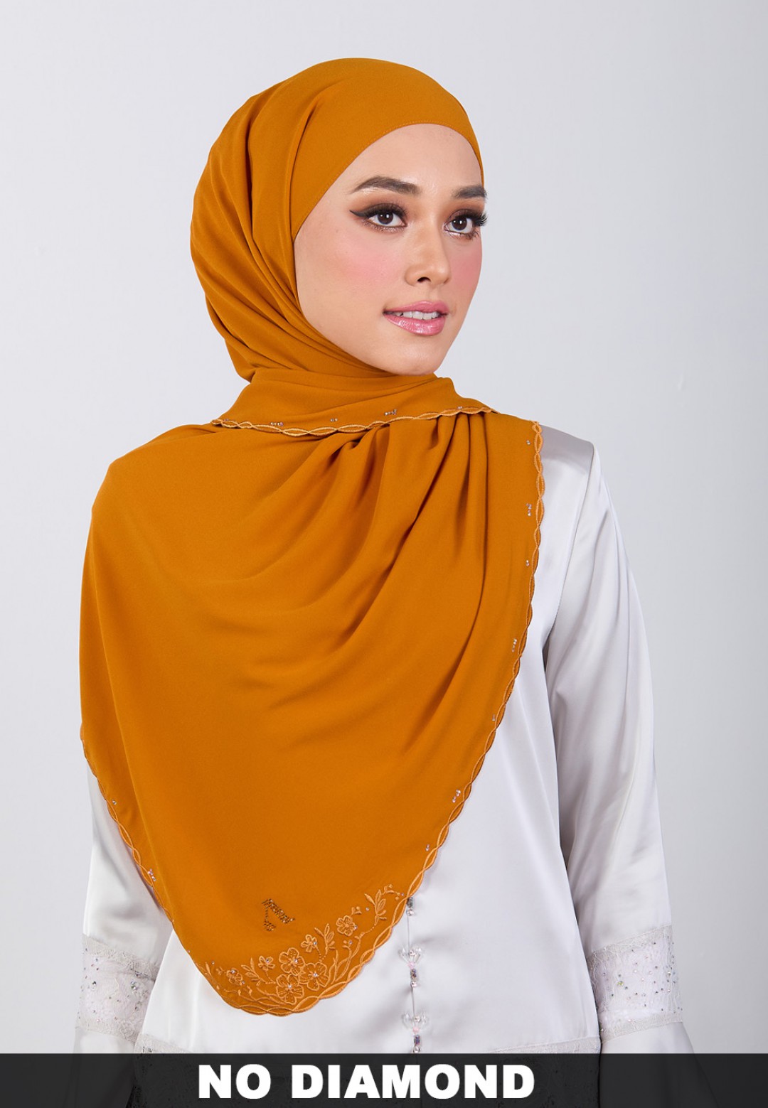 SHAWL BLOOMARIA PLAIN EMBROIDERY