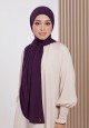 AFRAH INSTANT SHAWL  TIE BACK IN DEEP PURPLE