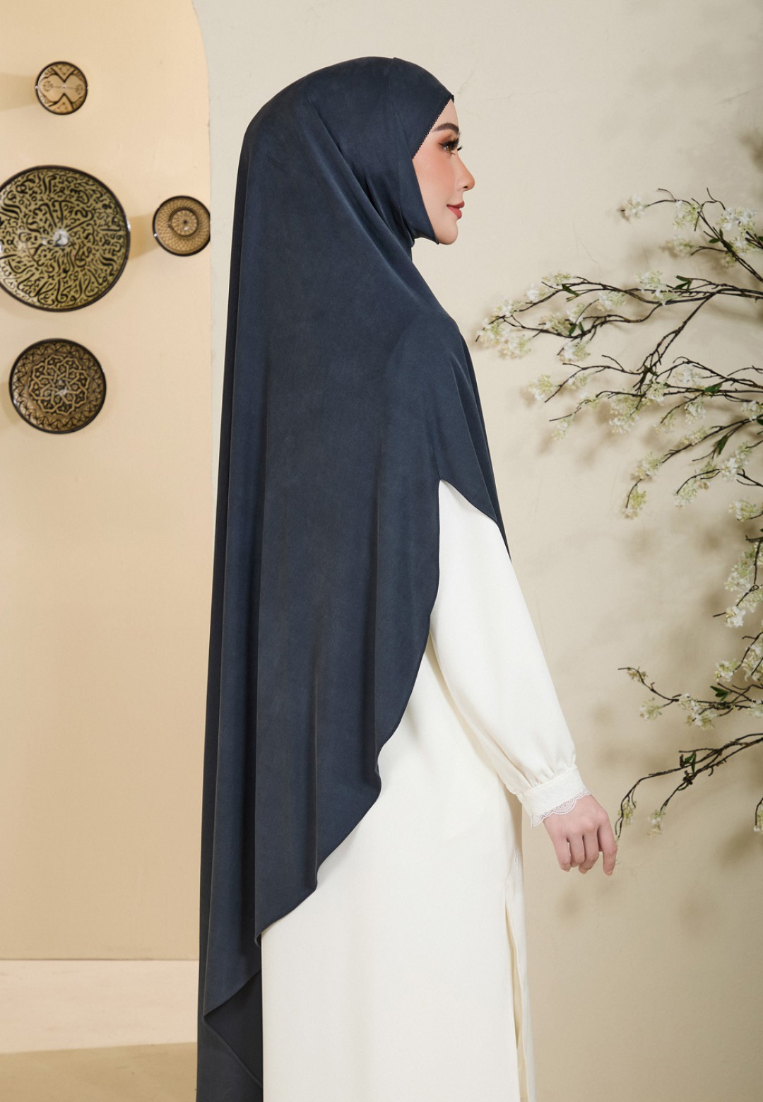 KHIMAR AMAYRA PLAIN LACE