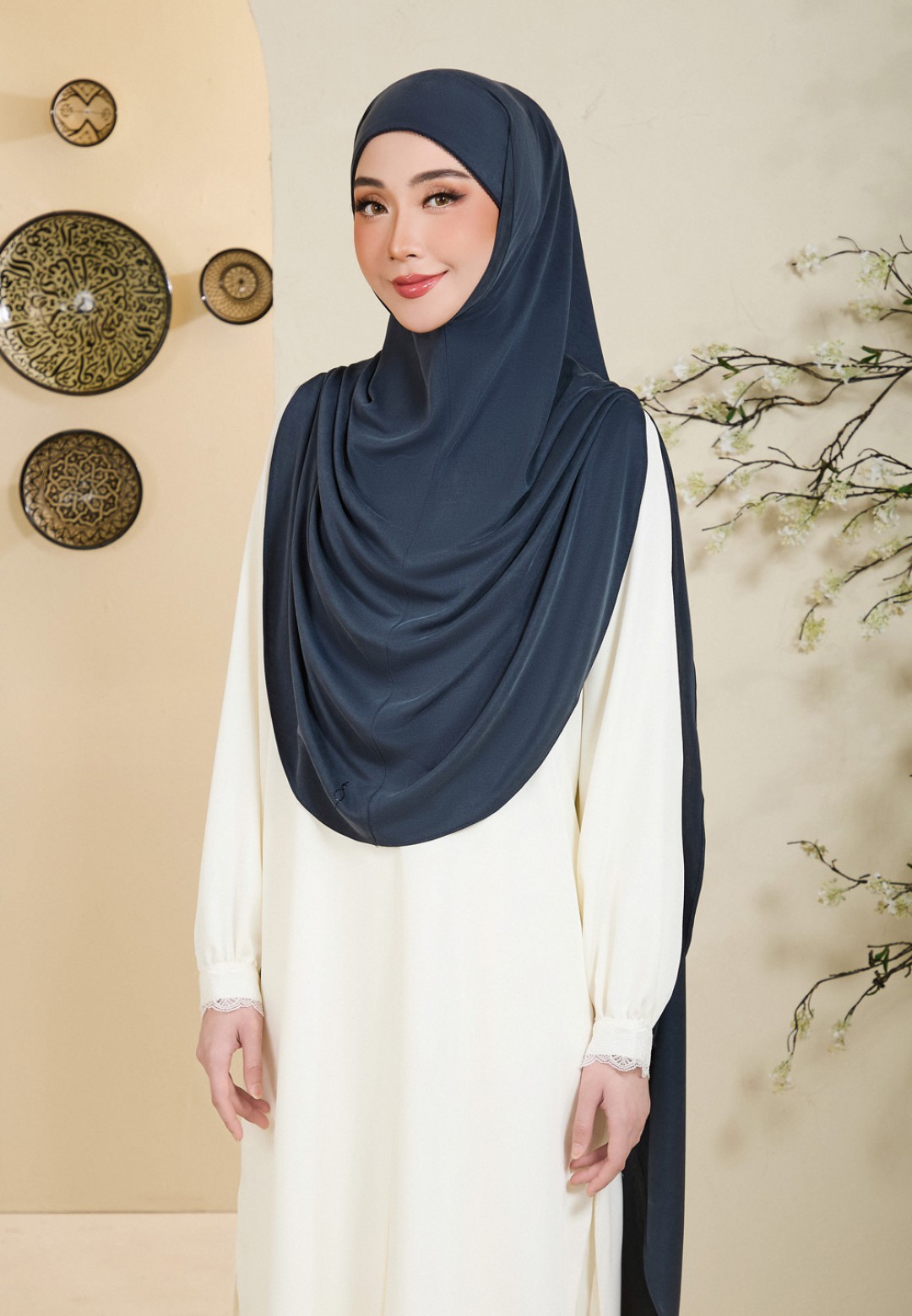KHIMAR AMAYRA PLAIN LACE