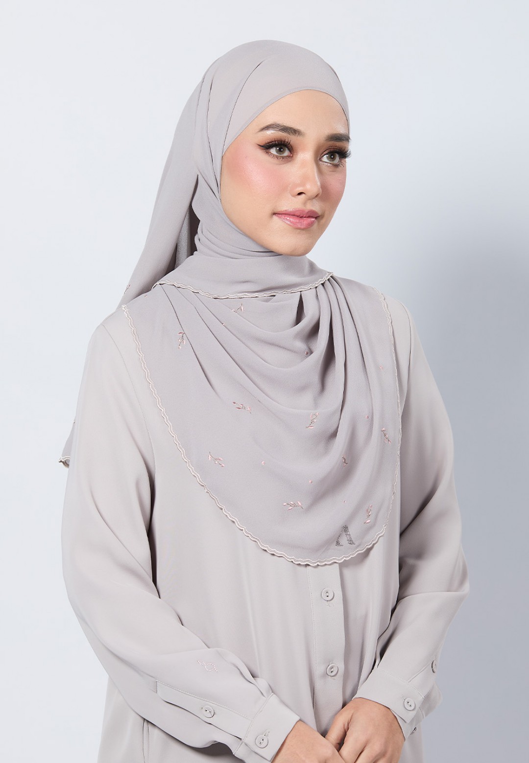 SHAWL ADORA PLAIN EMBROIDERY