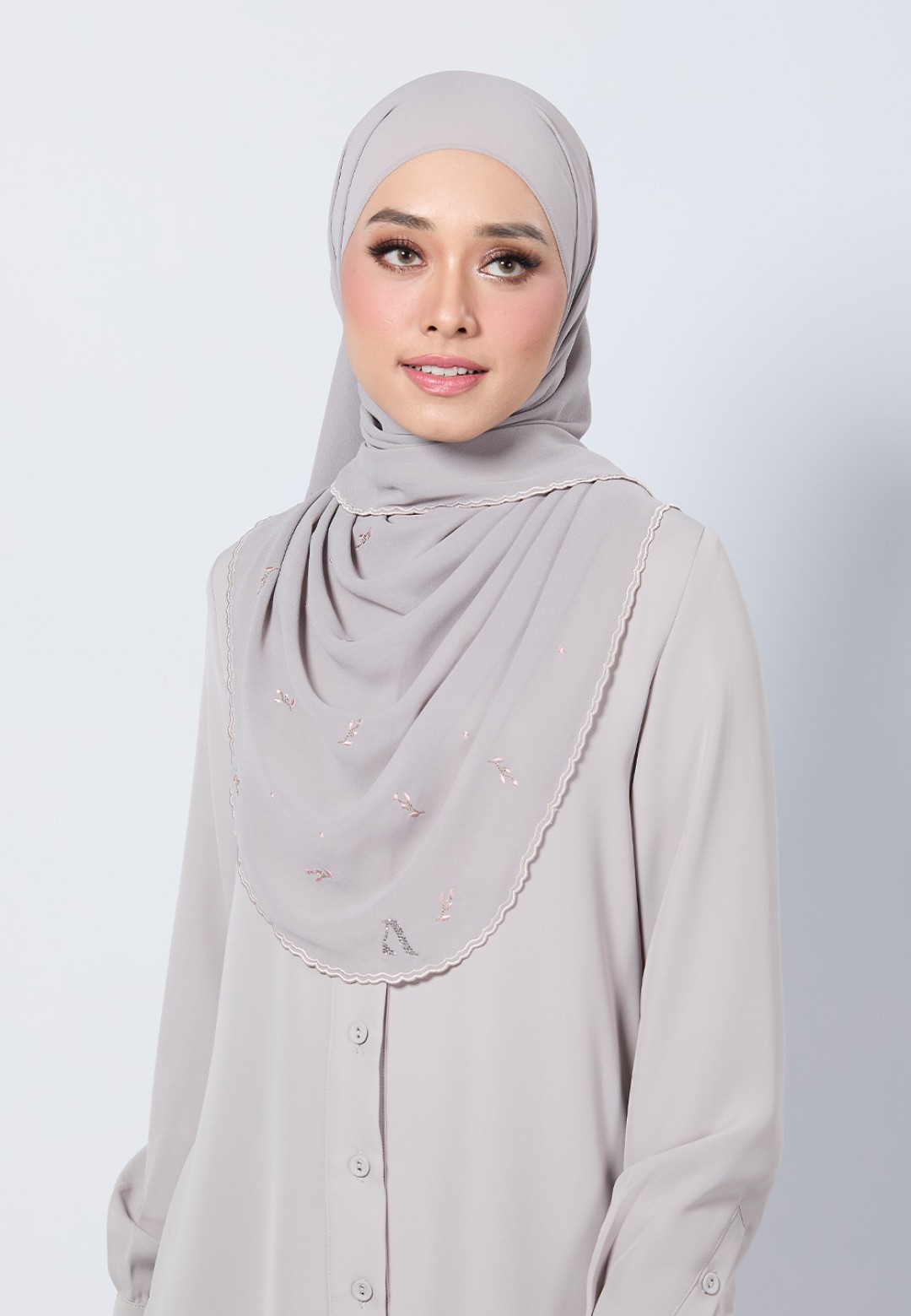 SHAWL ADORA PLAIN EMBROIDERY