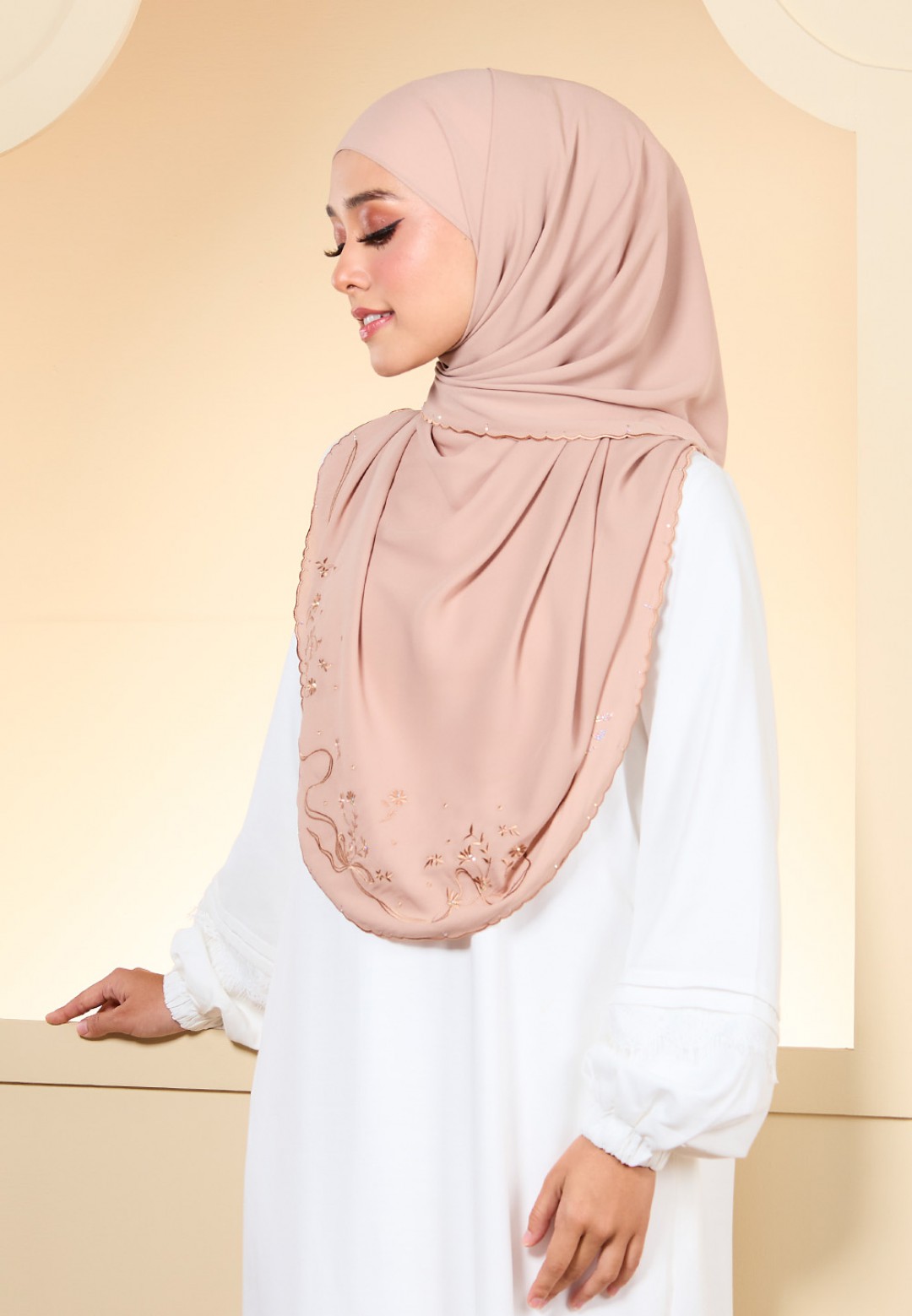 SHAWL JUITA PLAIN EMBROIDERY