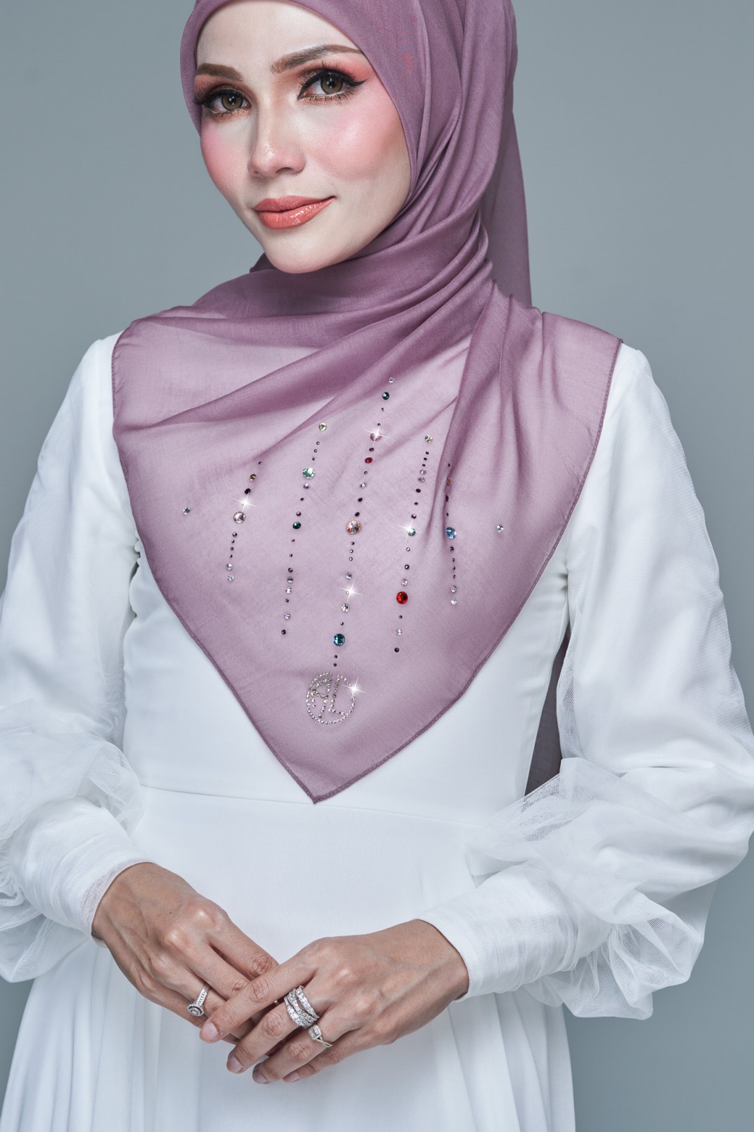 SQ RIKA VOILE PLAIN DIAMOND