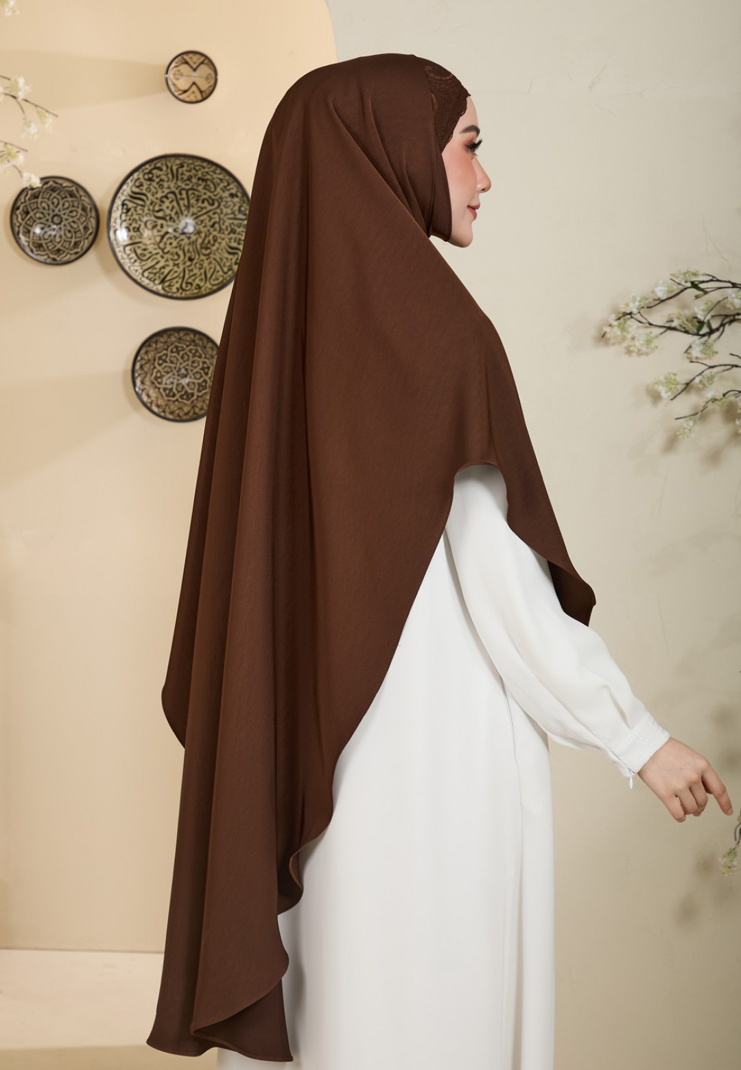 KHIMAR NAJIAH PLAIN LACE
