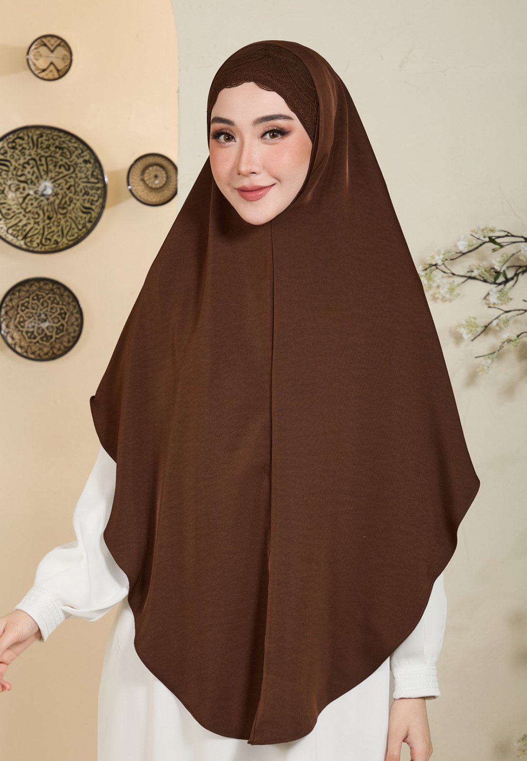 KHIMAR NAJIAH PLAIN LACE