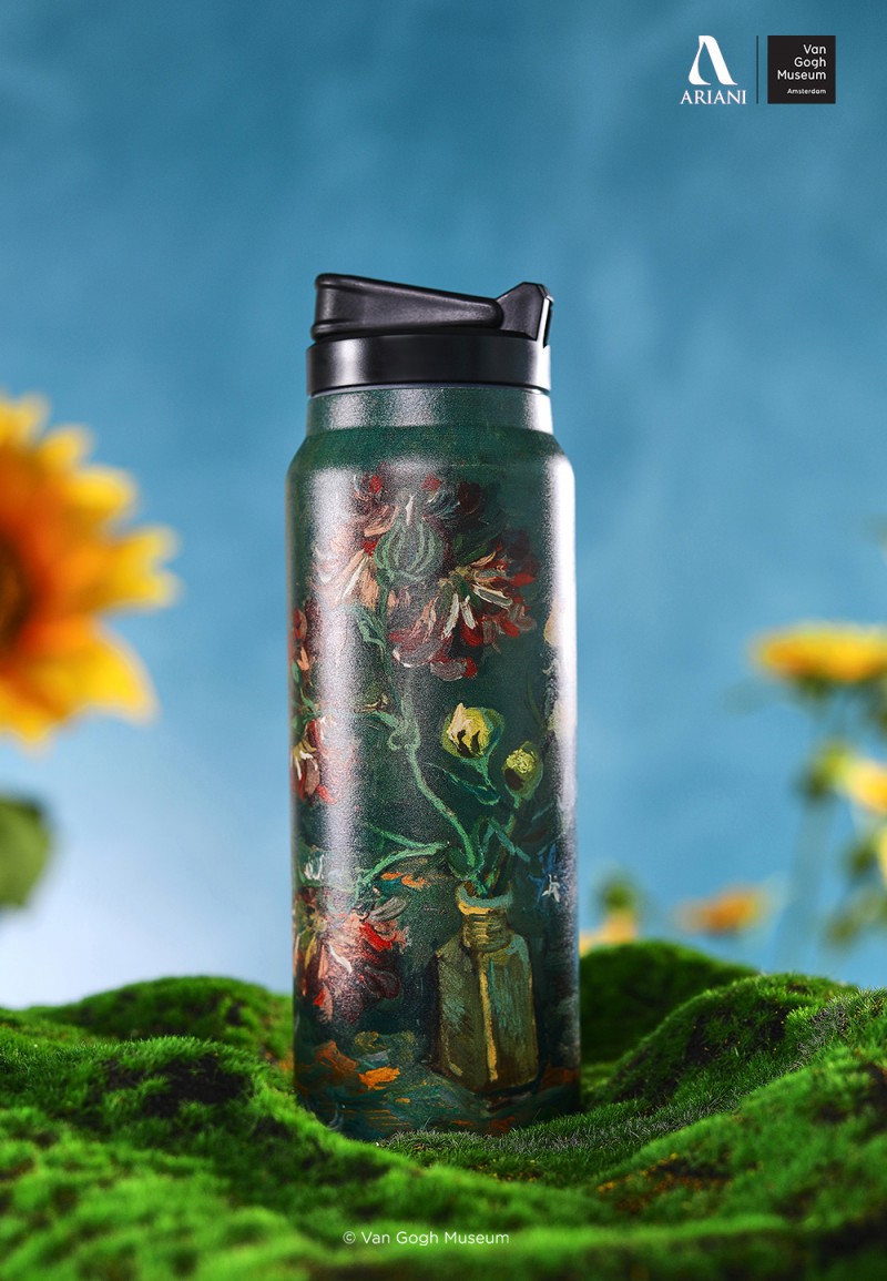 PEONIES WATER BOTTLE (VGM) WITH PERSONALISATION
