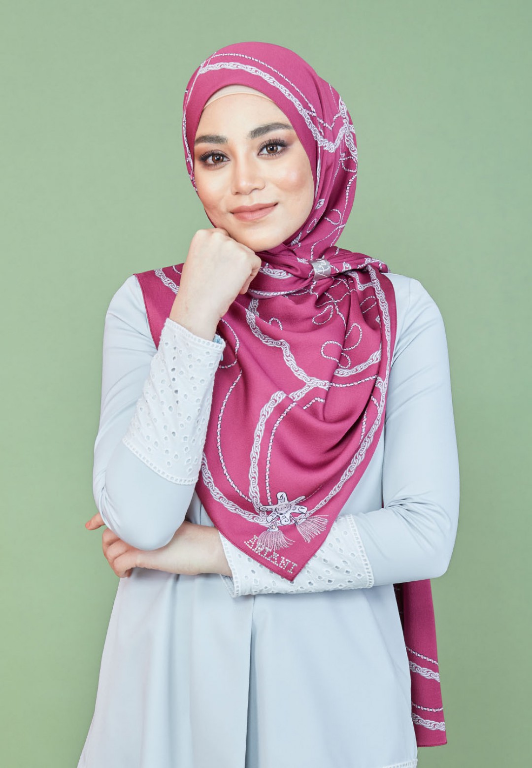 SHAWL TWIN TASSEL PTD 219