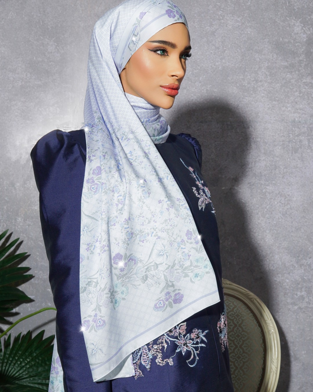SHAWL AUBREY PRINTED DIAMOND LUXE