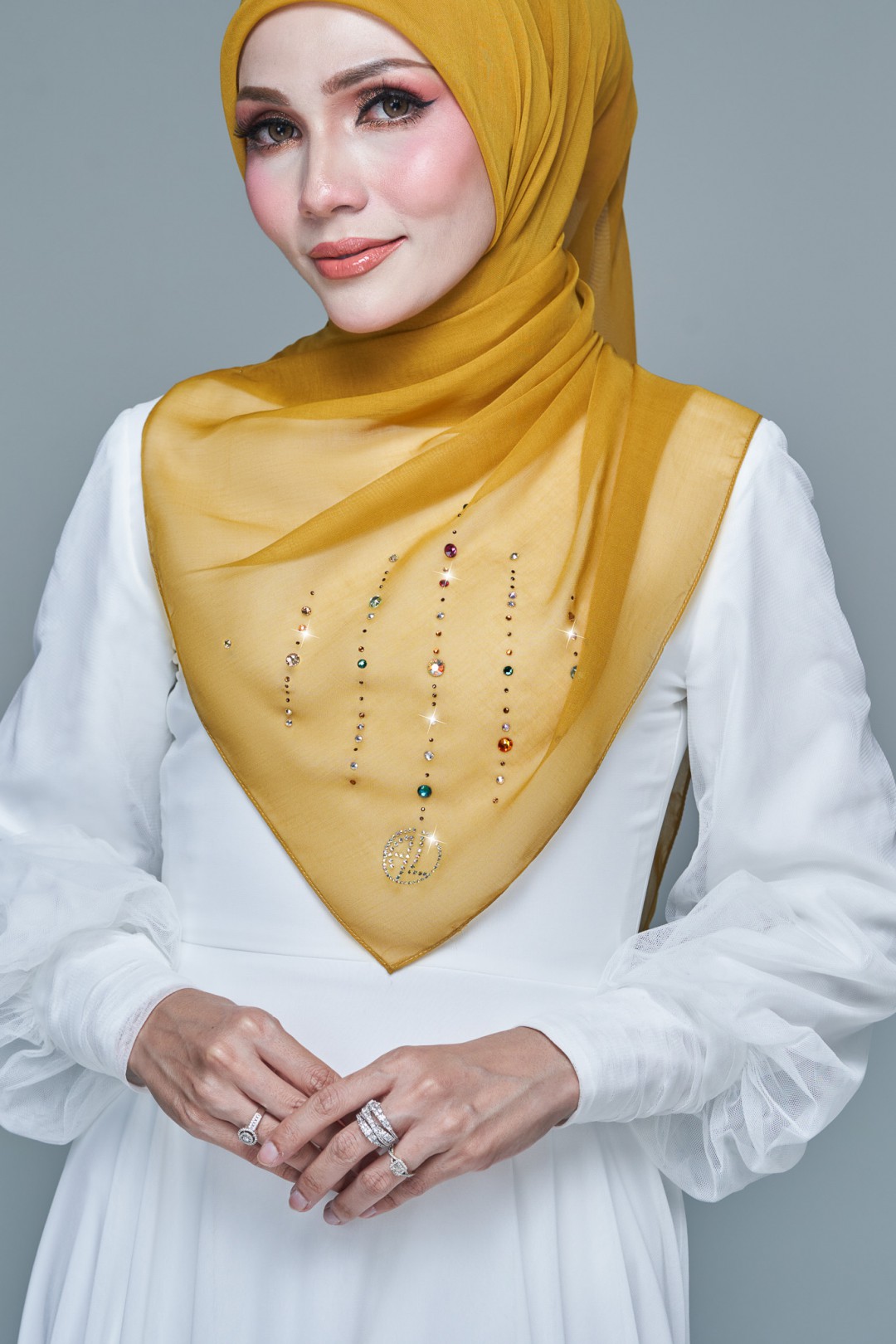SQ RIKA VOILE PLAIN DIAMOND