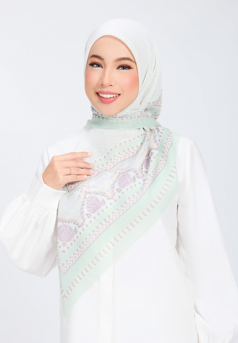 SQ EMAAN VOILE PRINTED LASERCUT