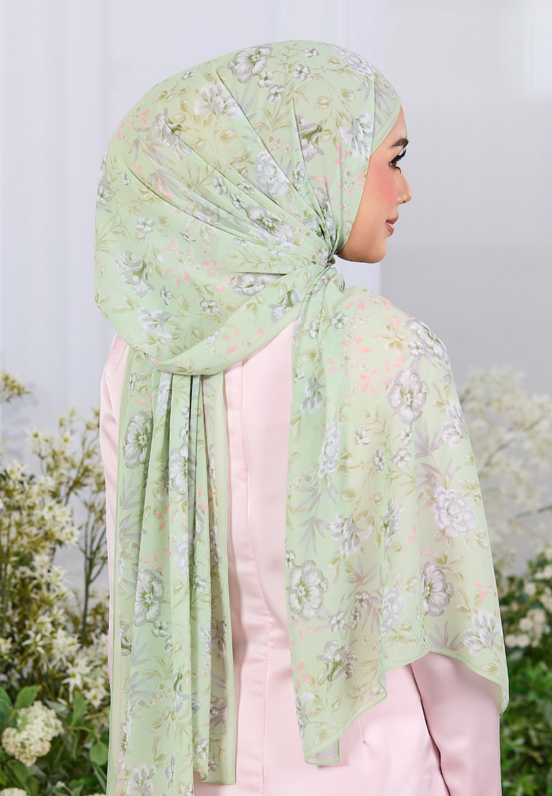 SHAWL BLOOMLET PRINTED