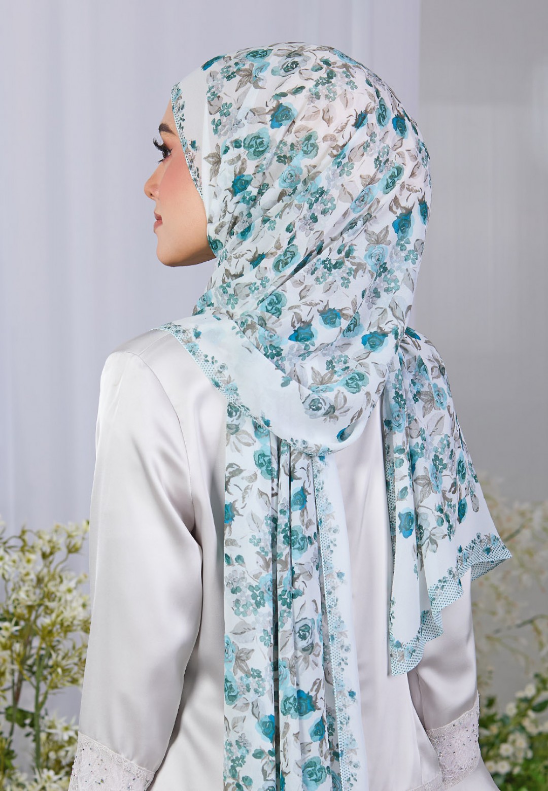 SHAWL DREAMY BLOOM PRINTED