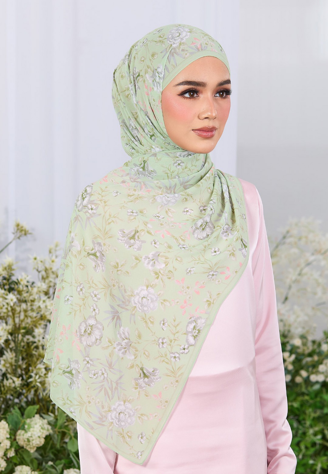 SHAWL BLOOMLET PRINTED
