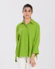 GRETA BLOUSE IN LIME GREEN