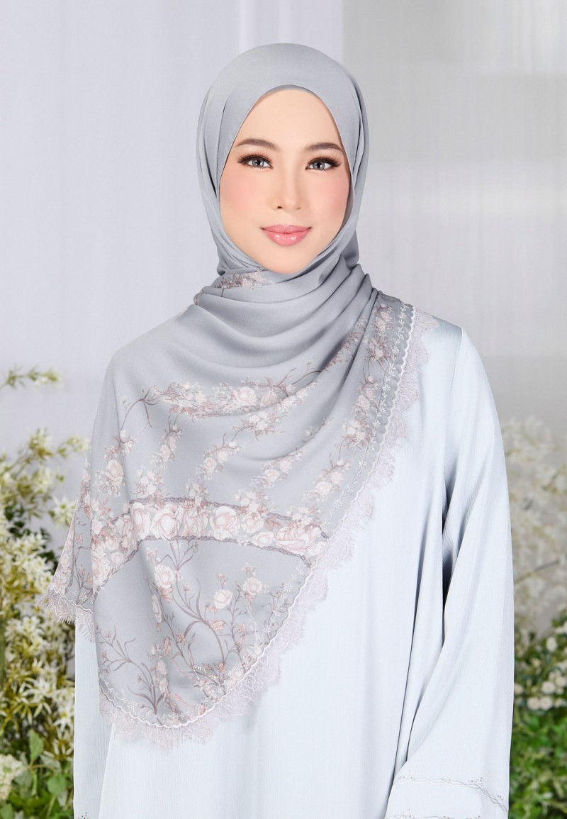 SHAWL AUBREY PTD WITH LACE