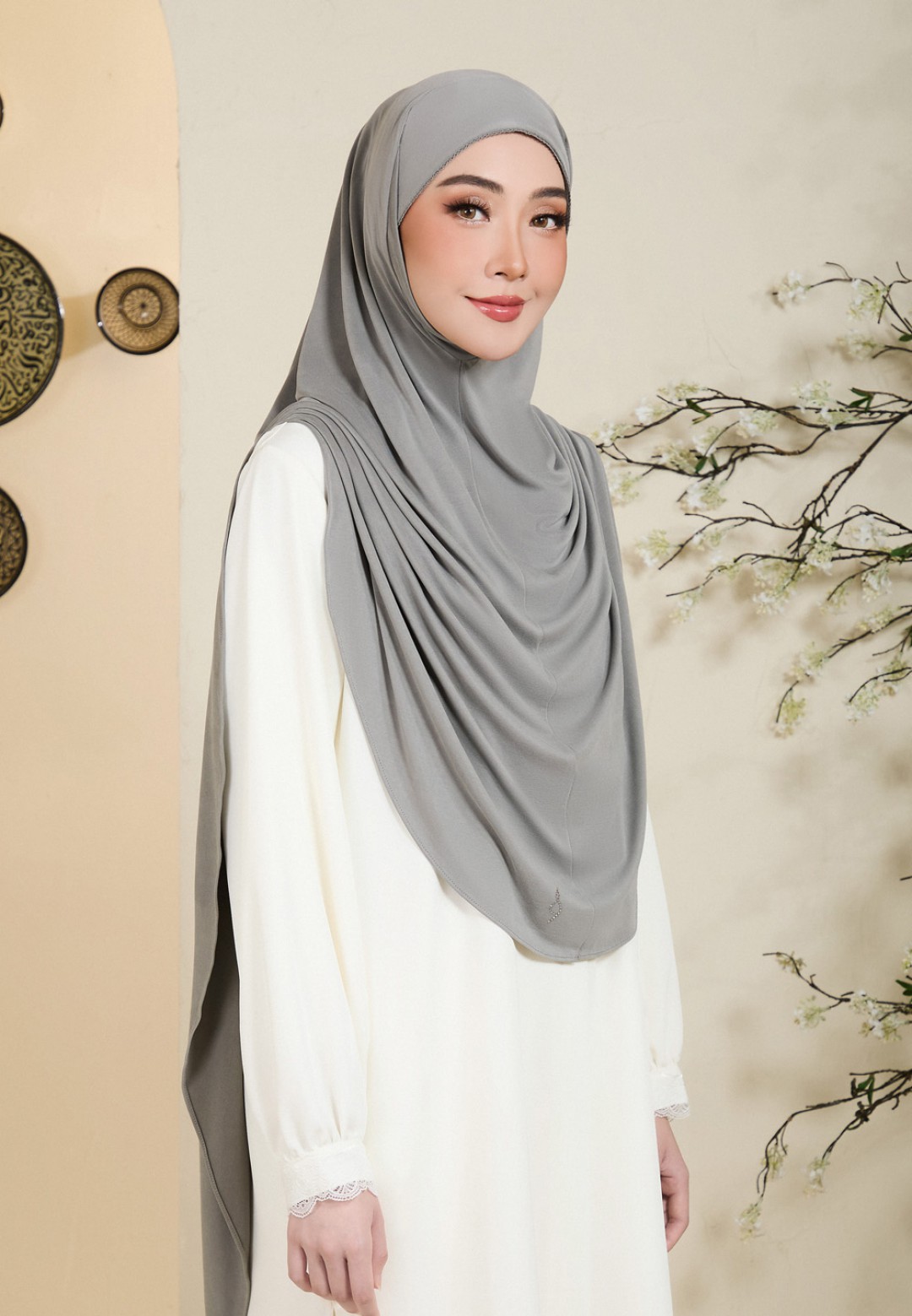 KHIMAR AMAYRA PLAIN LACE