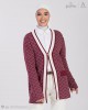 HARRY KNITTED CARDIGAN IN MAROON