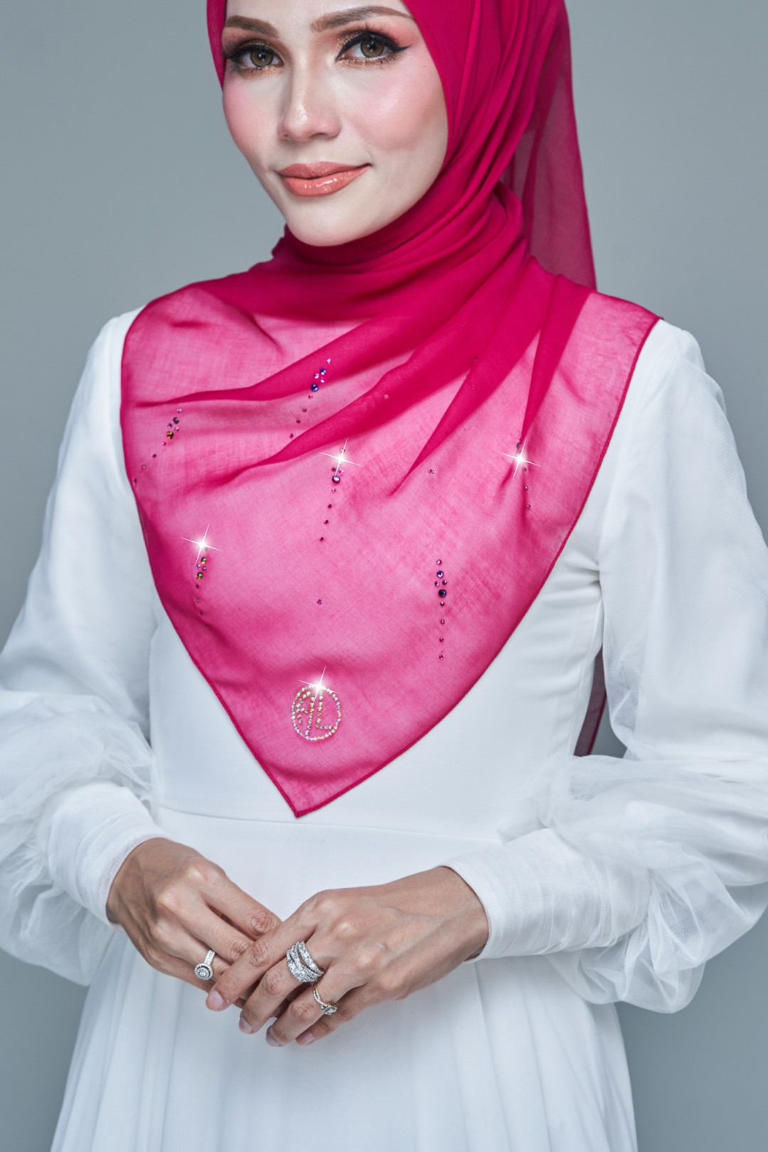 SQ MAIRA VOILE PLAIN DIAMOND