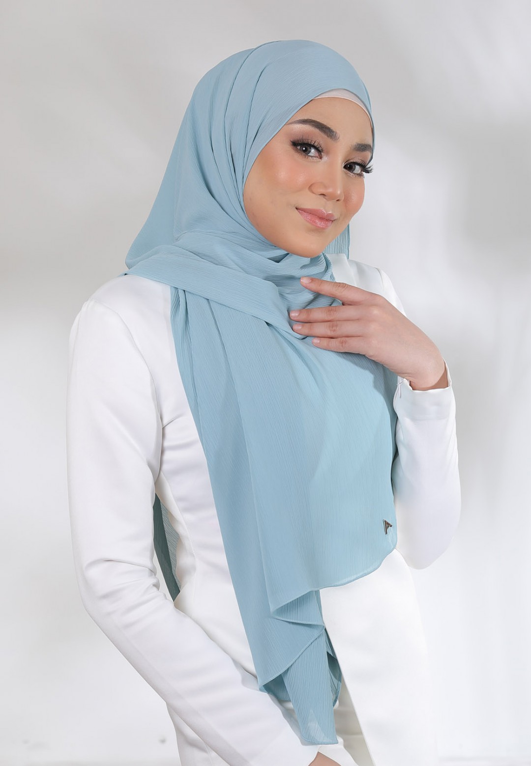 SHAWL CREASE CHIFFON PLAIN 79