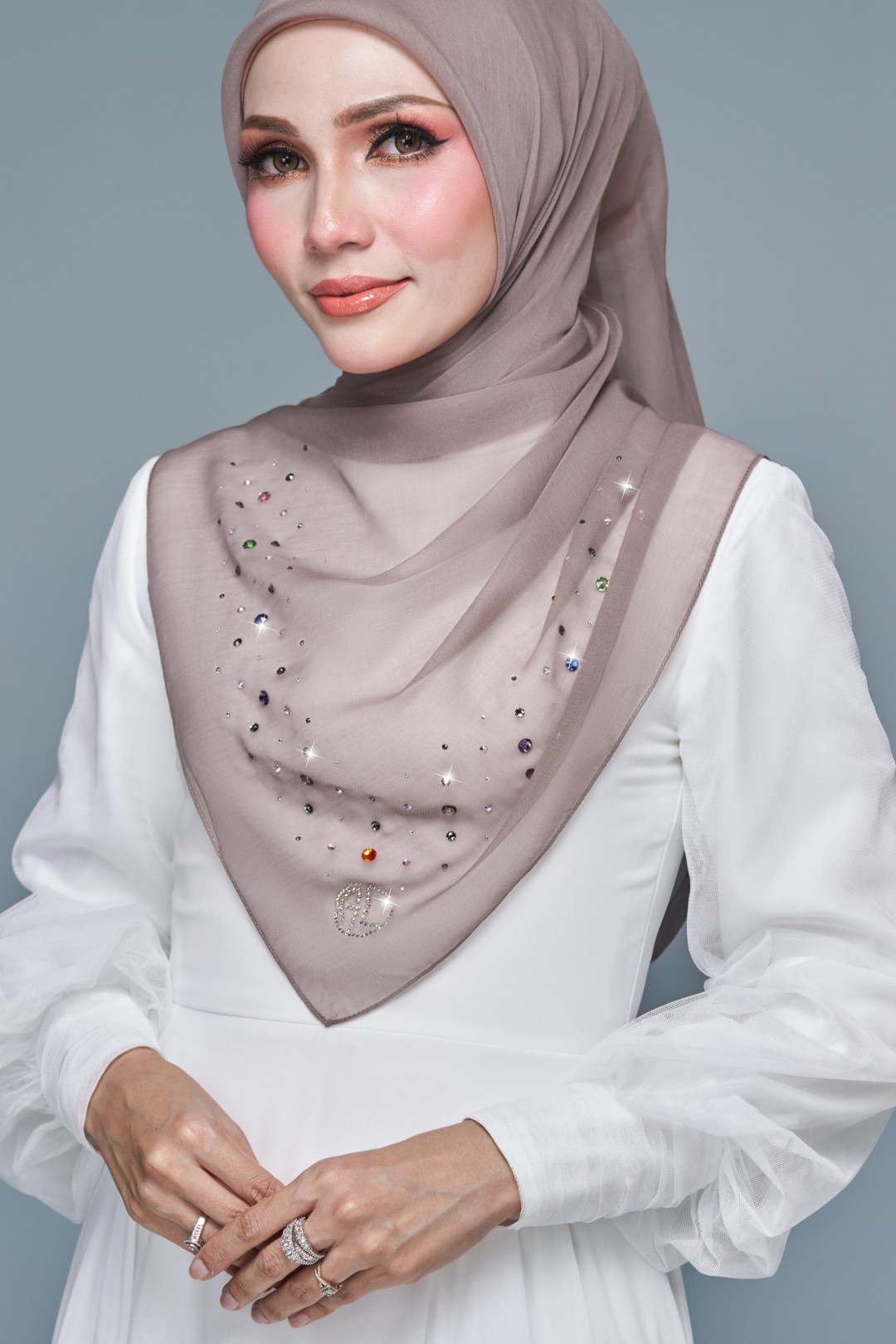 SQ NUHA VOILE PLAIN DIAMOND