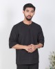 KURTA GHAZI 3/4 SLEEVE IN BLACK