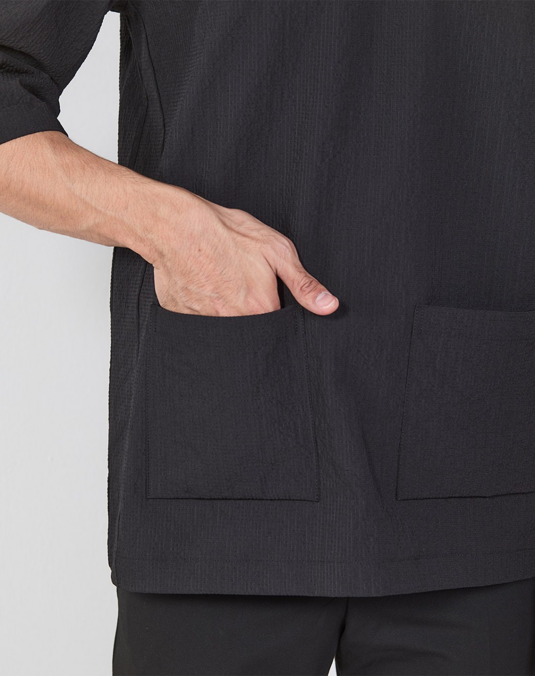KURTA GHAZI 3/4 SLEEVE NEW (TEXTURED)