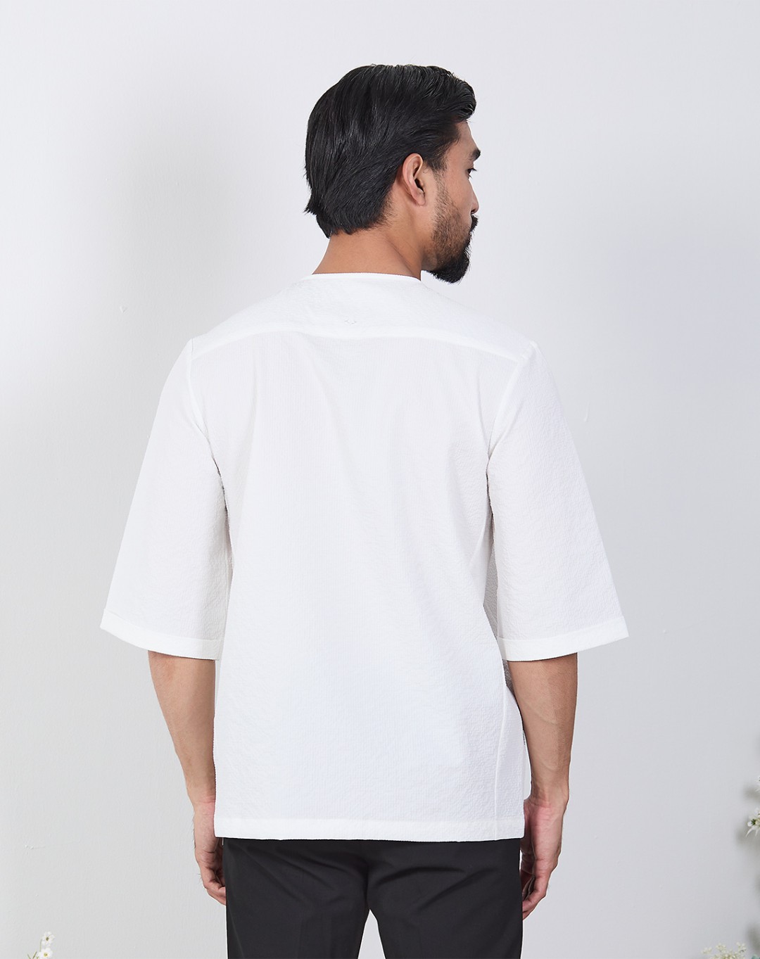 KURTA GHAZI 3/4 SLEEVE NEW (TEXTURED)