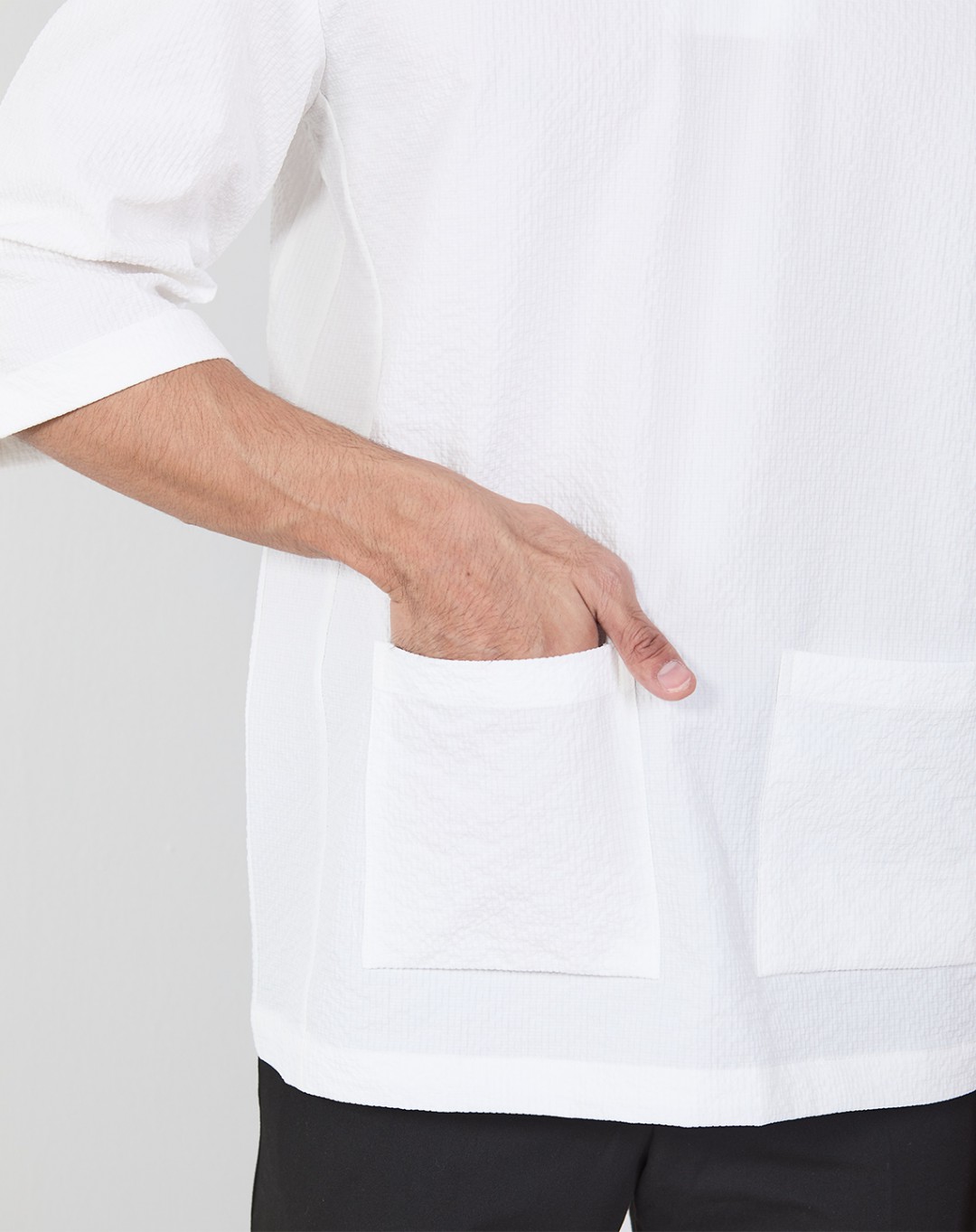 KURTA GHAZI 3/4 SLEEVE NEW (TEXTURED)