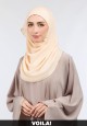 WRINKLY VOILA! PLAIN IN LIGHT BEIGE