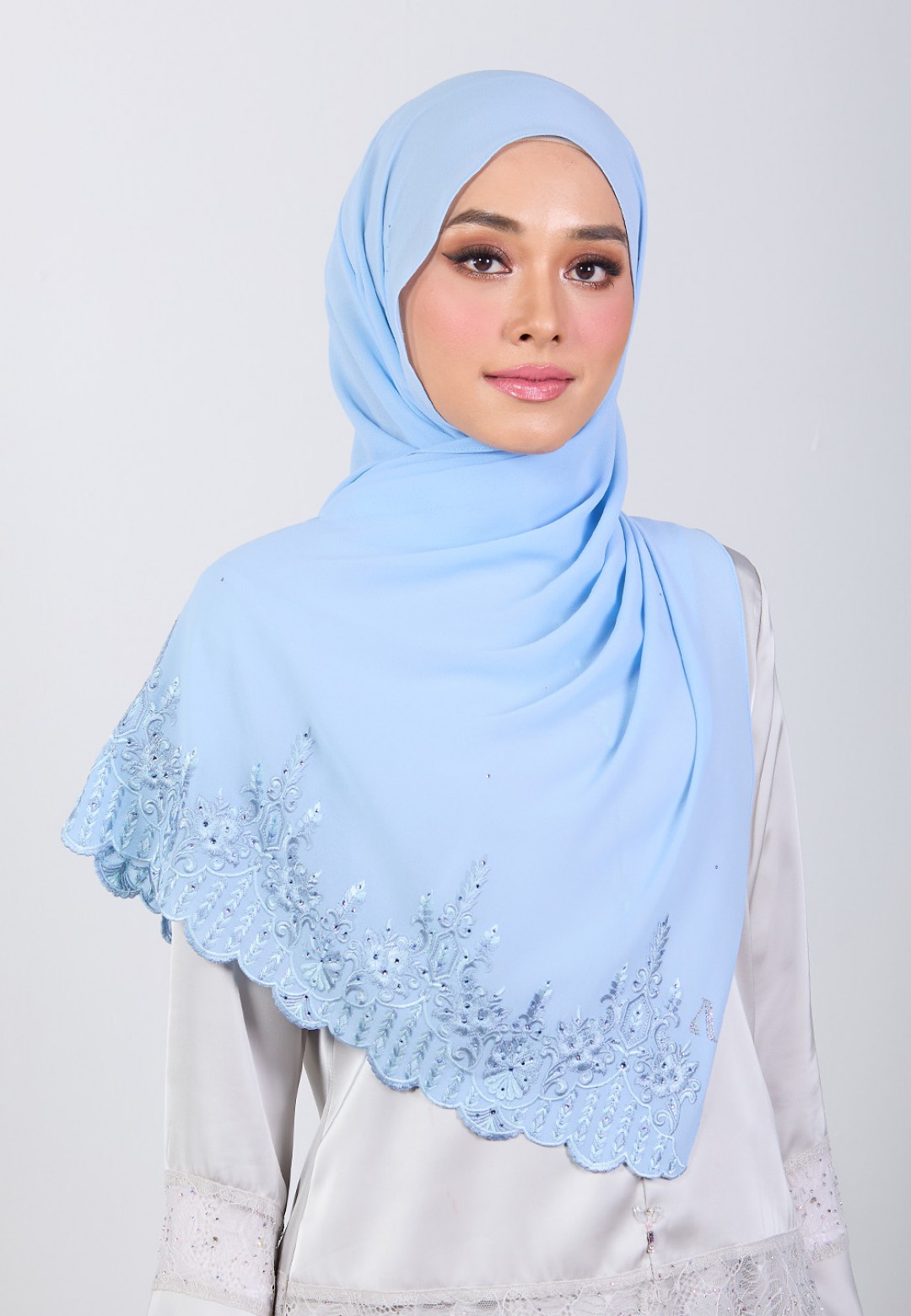 SHAWL MARHAYNE PLAIN EMBROIDERY DIAMOND