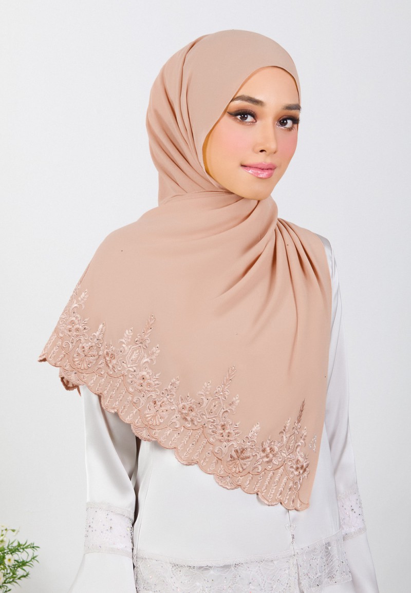 SHAWL MARHAYNE PLAIN EMBROIDERY DIAMOND