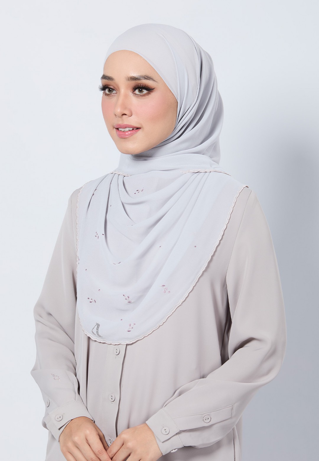 SHAWL ADORA PLAIN EMBROIDERY