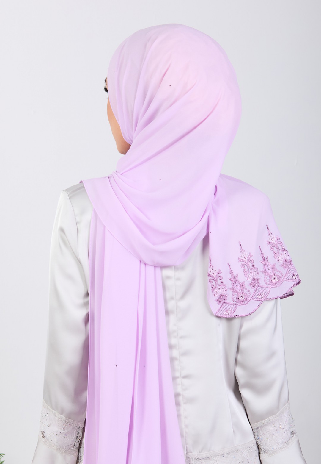 SHAWL NABIELAH PLAIN EMBROIDERY DIAMOND