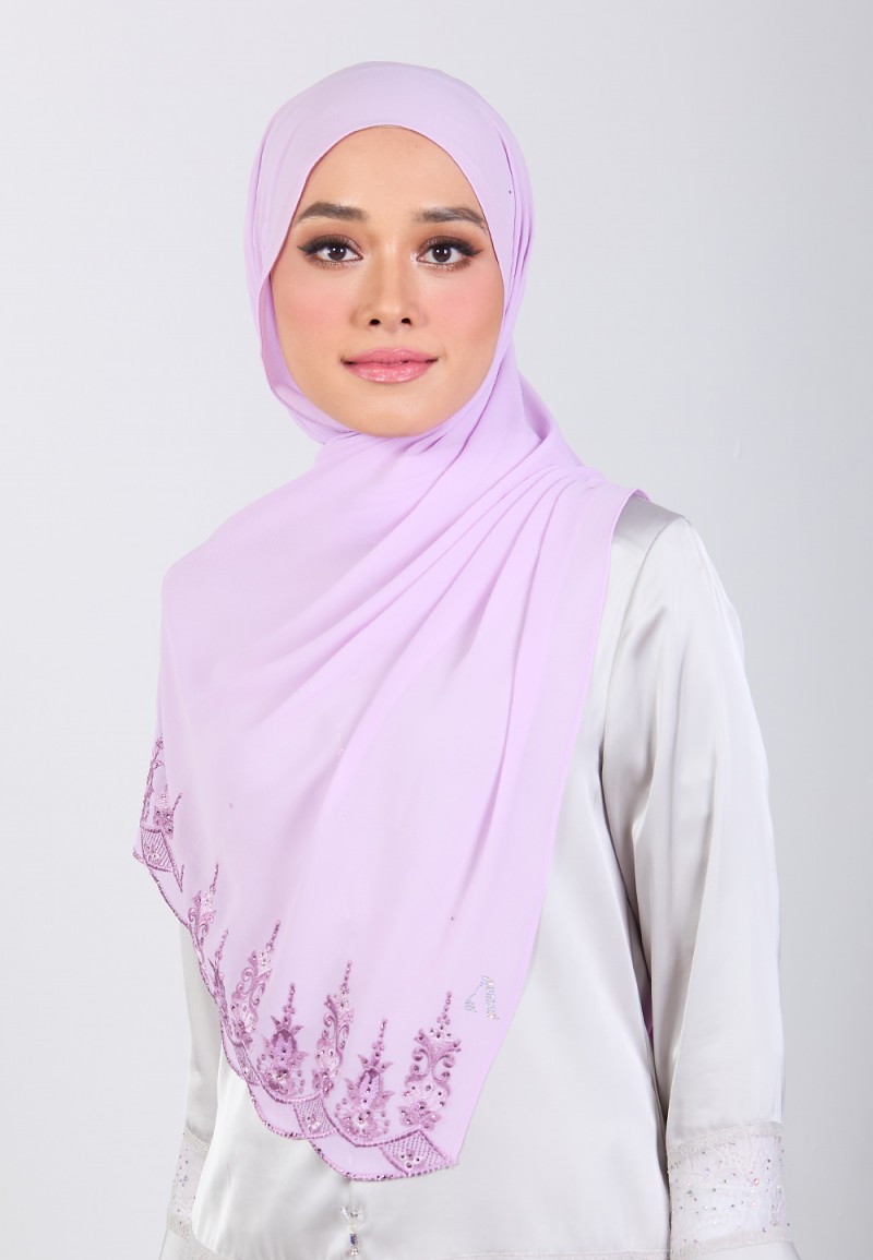 SHAWL NABIELAH PLAIN EMBROIDERY DIAMOND