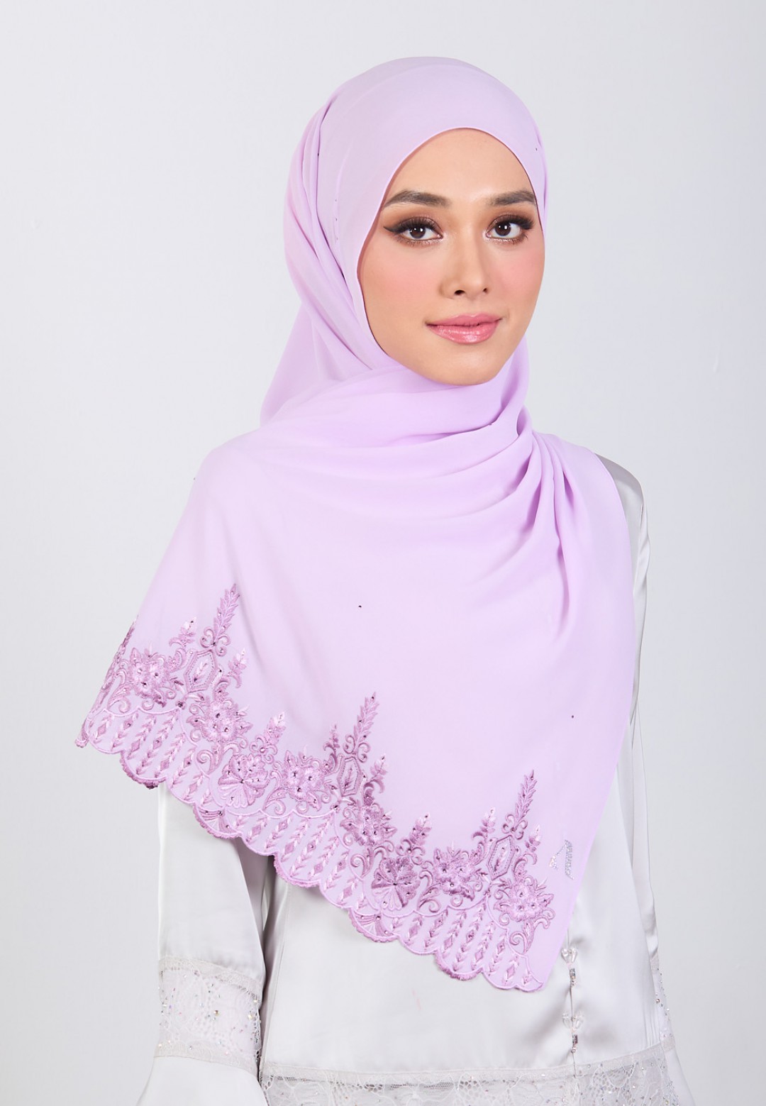 SHAWL MARHAYNE PLAIN EMBROIDERY DIAMOND