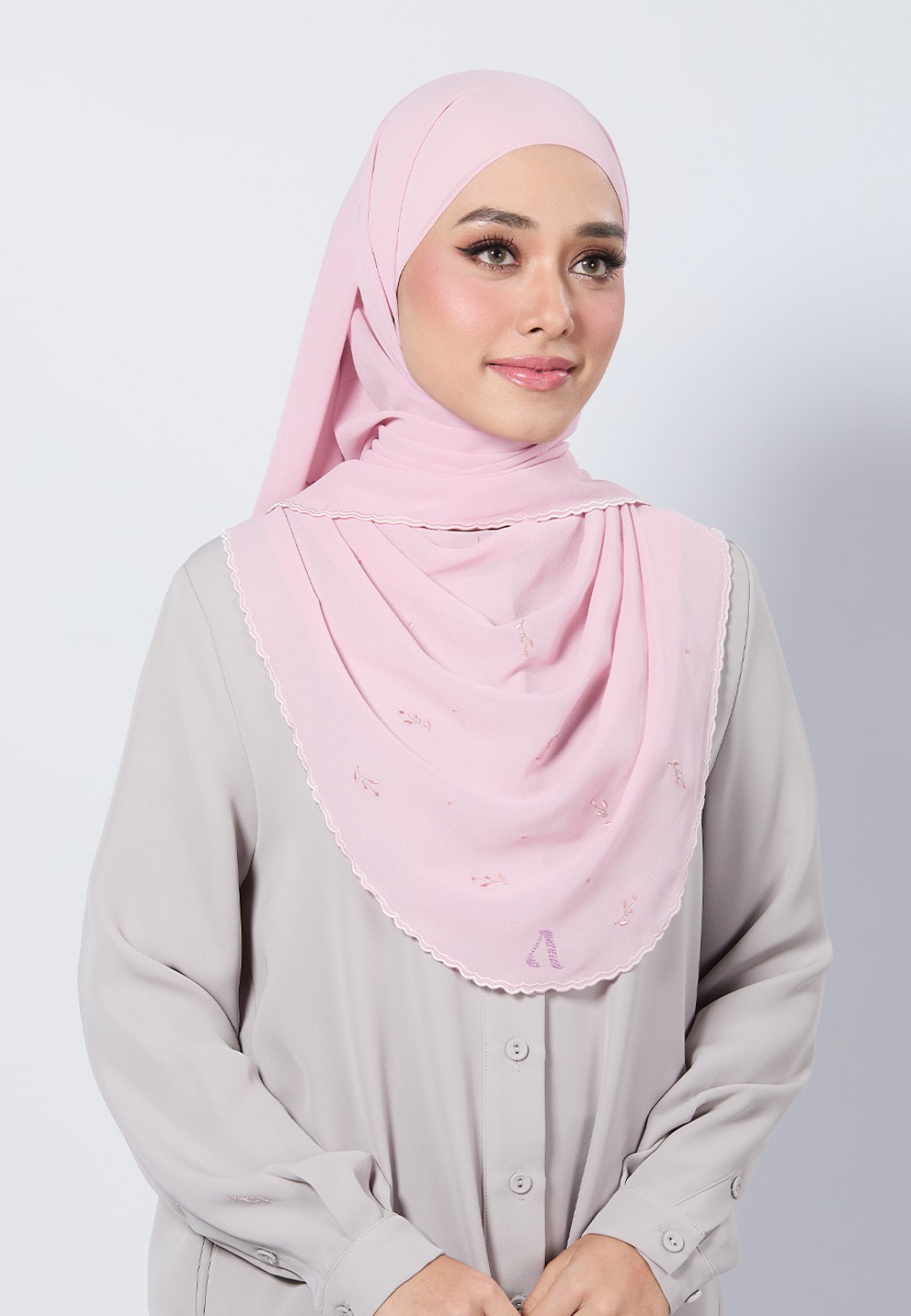 SHAWL ADORA PLAIN EMBROIDERY