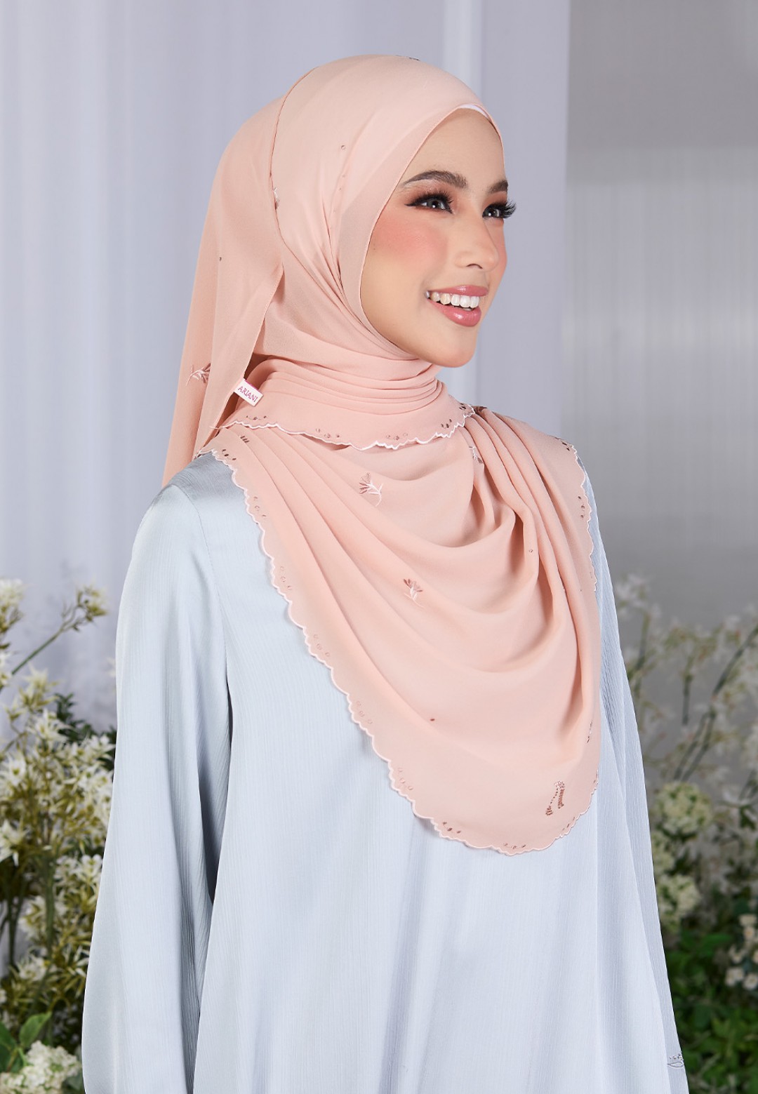 SHAWL FIORE PLAIN EMBROIDERY