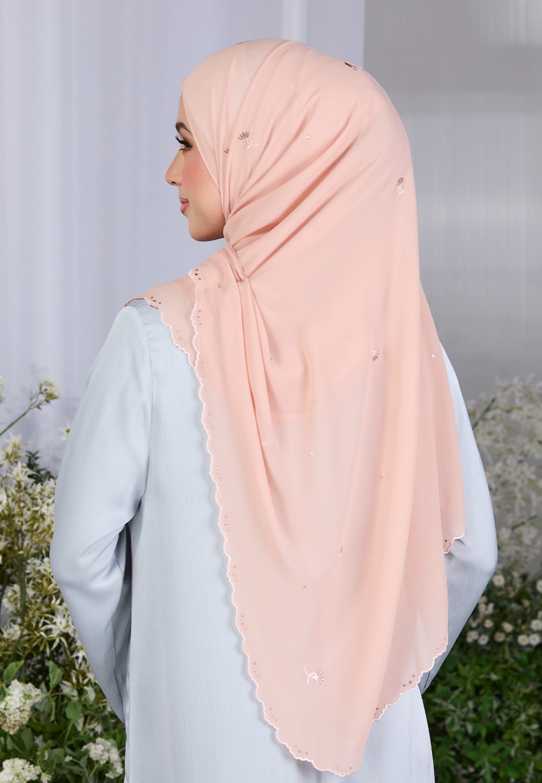 SHAWL FIORE PLAIN EMBROIDERY