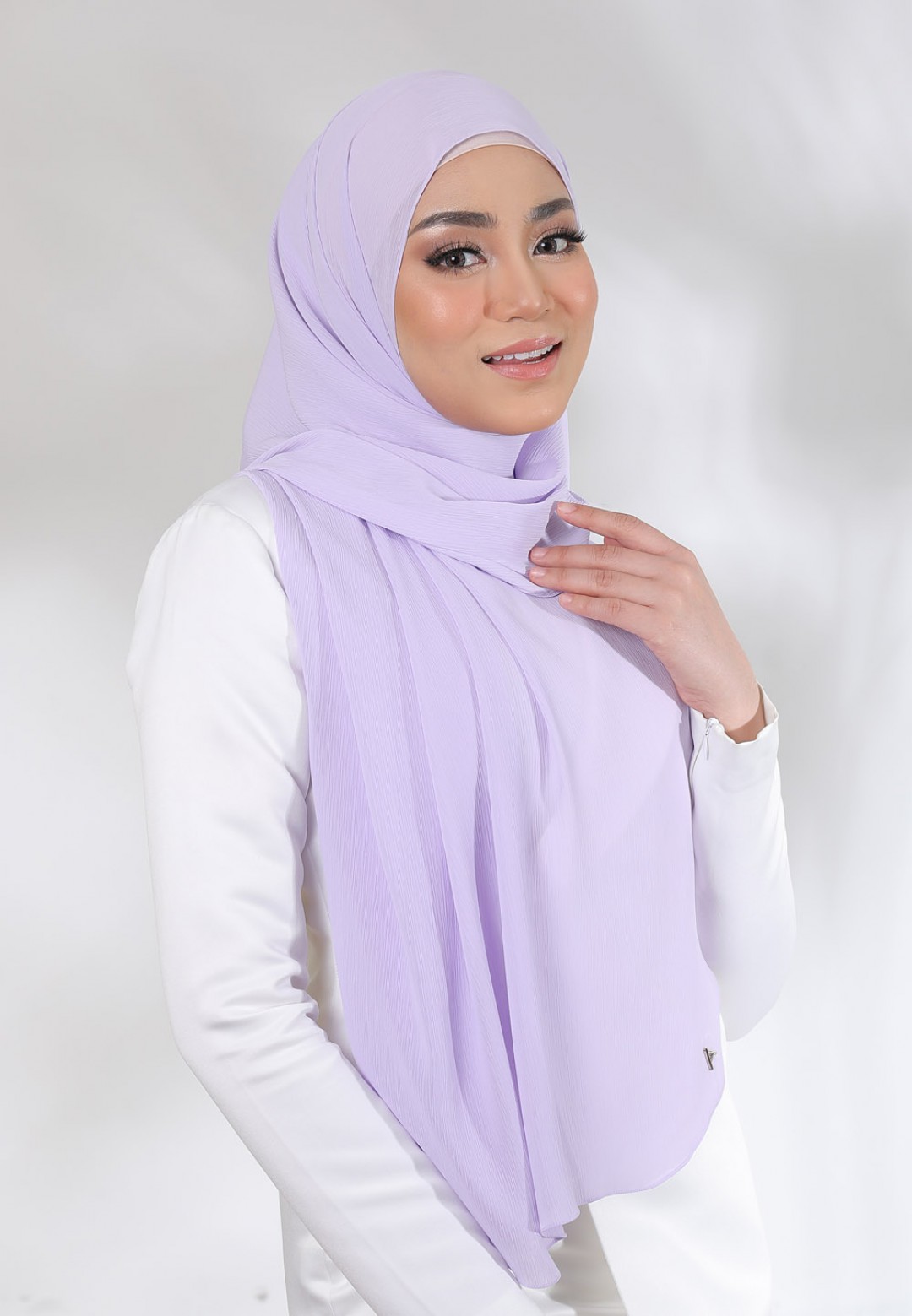 SHAWL CREASE CHIFFON PLAIN 79