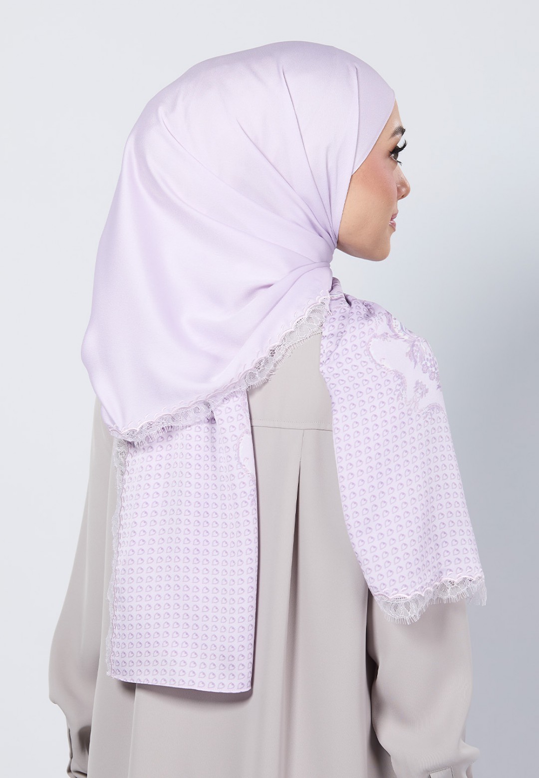 SHAWL WAYLA PRINTED WITH LACE