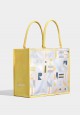 LINE LETRA TOTE BAG MAXI IN LEMON