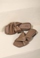 HALSEY KNOTTED SANDALS IN LIGHT BROWN