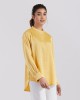 MAISY SATIN BLOUSE IN MARIGOLD