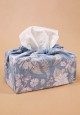BOTANICAL TISSUE BOX COVER IN MARINE