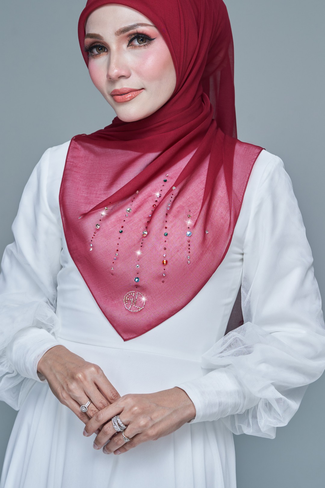 SQ RIKA VOILE PLAIN DIAMOND