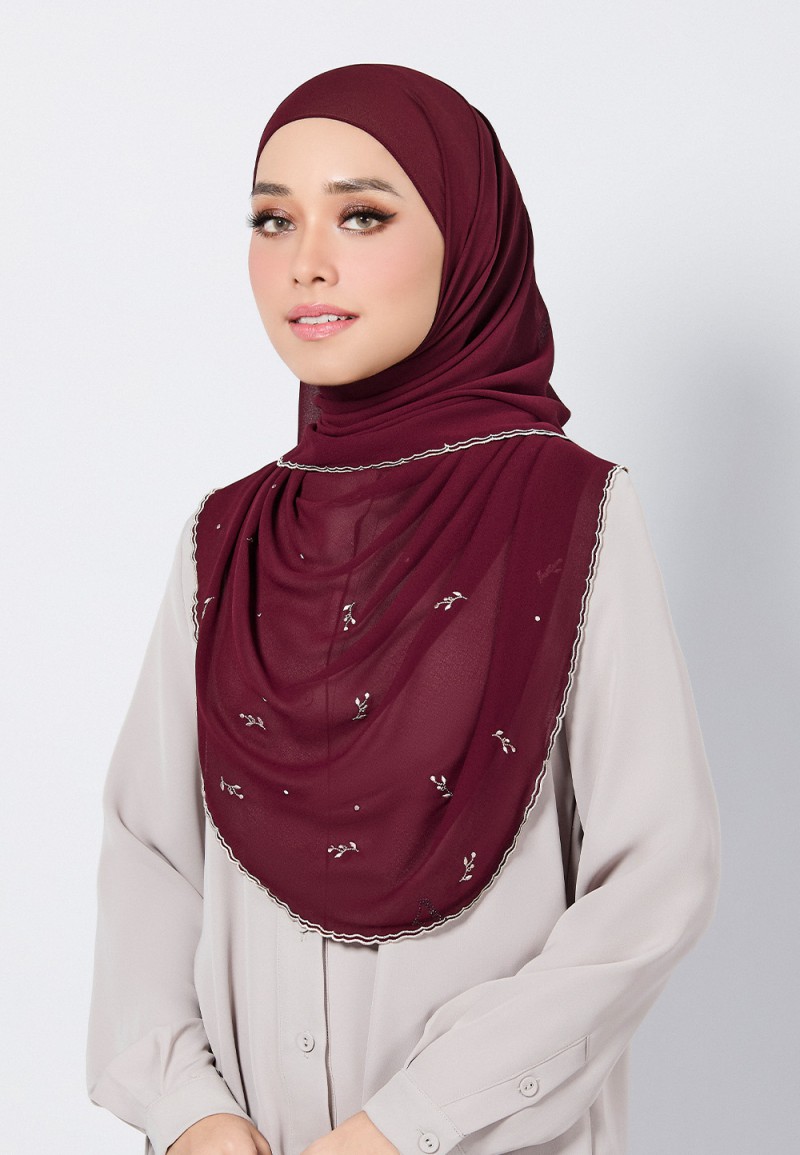 SHAWL ADORA PLAIN EMBROIDERY